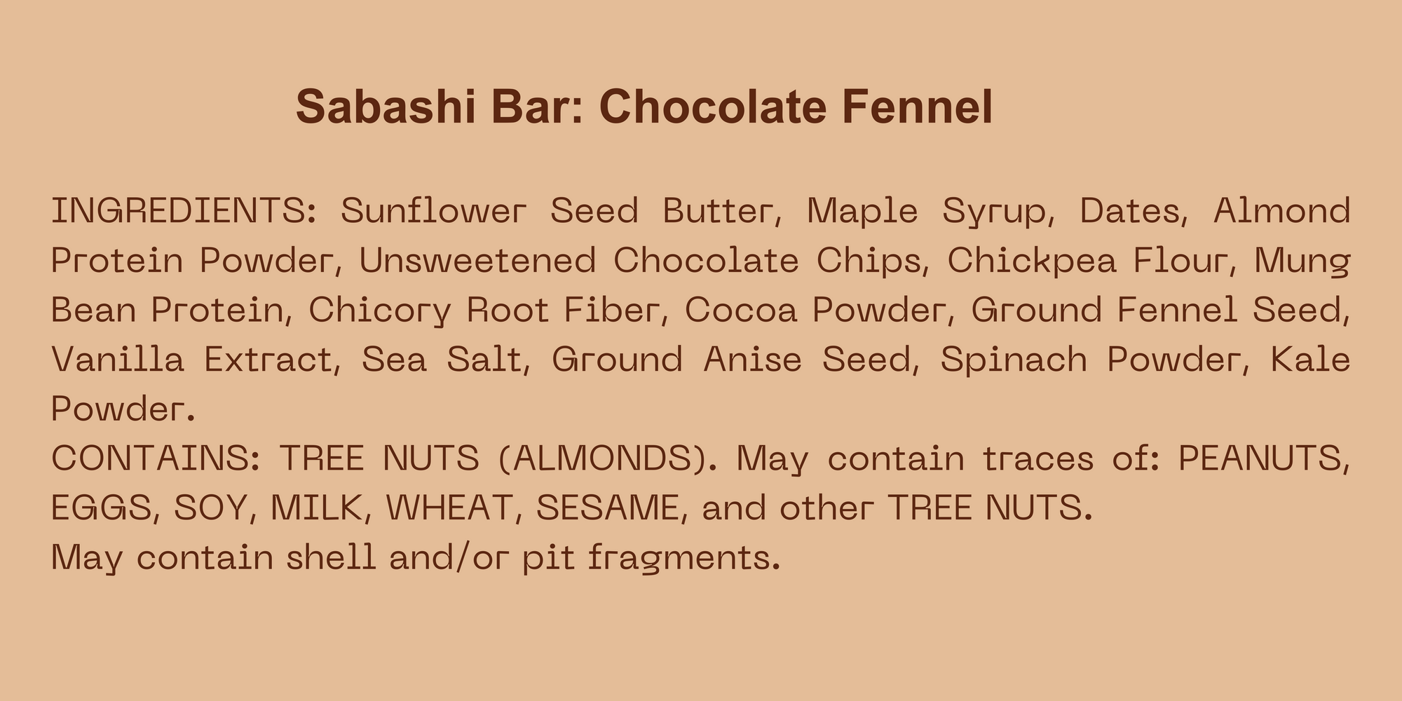 Chocolate Fennel 12 bars